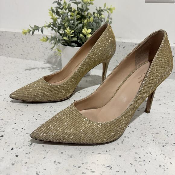 Kate Spade Valerie Gold Glitter Pumps Size 8.5 CV - Picture 2 of 5